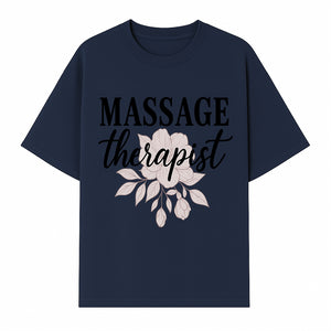 Massage Therapist Floral Sign | Relaxation Decor | Wellness Spa Art | Gift for Massage Professionals | Home or Office Wall Art - T-shirt 1758350857698.jpg