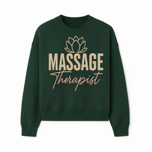 Massage Therapist Signage with Lotus Flower Design, Elegant Home Decor for Spa, Wellness Studio, or Office Ambiance - Sweatshirt 1758350857713.jpg
