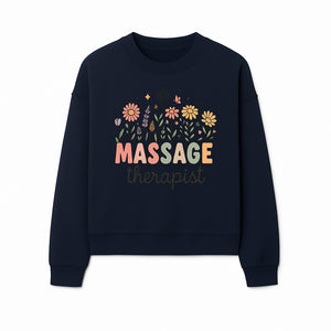 Massage Therapist Floral Design Art Print - Relaxation Decor for Wellness Spaces and Gift Ideas - Sweatshirt 1758350857724.jpg
