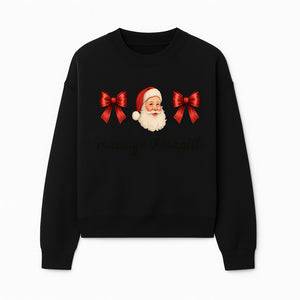 Christmas Massage Therapist Gift | Santa Illustration with Bows | Relaxation Spa Decor | Holiday Therapy Humor - Sweatshirt 1758350857799.jpg