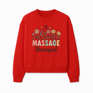 Massage Therapist Floral Design Art Print - Relaxation Decor for Wellness Spaces and Gift Ideas - Sweatshirt 1758350857860.jpg