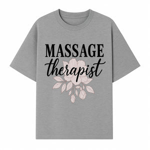 Massage Therapist Floral Sign | Relaxation Decor | Wellness Spa Art | Gift for Massage Professionals | Home or Office Wall Art - T-shirt 1758350857961.jpg