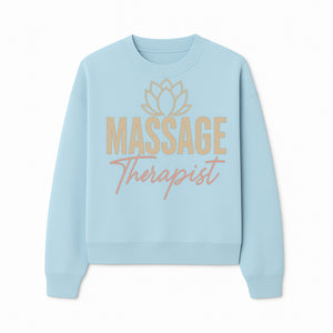Massage Therapist Signage with Lotus Flower Design, Elegant Home Decor for Spa, Wellness Studio, or Office Ambiance - Sweatshirt 1758350857982.jpg