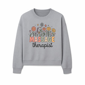 Massage Therapist Floral Design Art Print - Relaxation Decor for Wellness Spaces and Gift Ideas - Sweatshirt 1758350858036.jpg