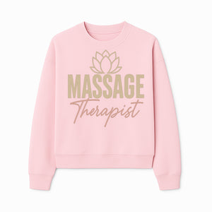 Massage Therapist Signage with Lotus Flower Design, Elegant Home Decor for Spa, Wellness Studio, or Office Ambiance - Sweatshirt 1758350858127.jpg