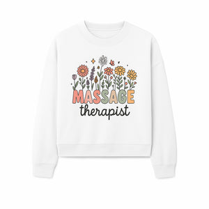Massage Therapist Floral Design Art Print - Relaxation Decor for Wellness Spaces and Gift Ideas - Sweatshirt 1758350858179.jpg