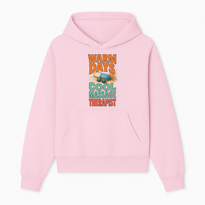 Warm Days Cool Massage Therapist T-Shirt | Relaxation Beach Vibes | Gift for Massage Professionals and Spa Lovers - Hoodie 1758350858354.jpg