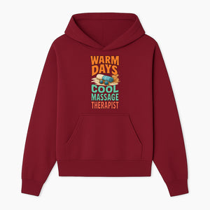 Warm Days Cool Massage Therapist T-Shirt | Relaxation Beach Vibes | Gift for Massage Professionals and Spa Lovers - Hoodie 1758350858487.jpg