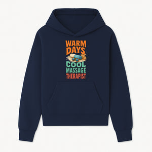 Warm Days Cool Massage Therapist T-Shirt | Relaxation Beach Vibes | Gift for Massage Professionals and Spa Lovers - Hoodie 1758350858623.jpg
