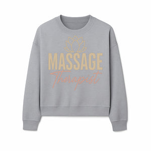 Massage Therapist Signage with Lotus Flower Design, Elegant Home Decor for Spa, Wellness Studio, or Office Ambiance - Sweatshirt 1758350858666.jpg