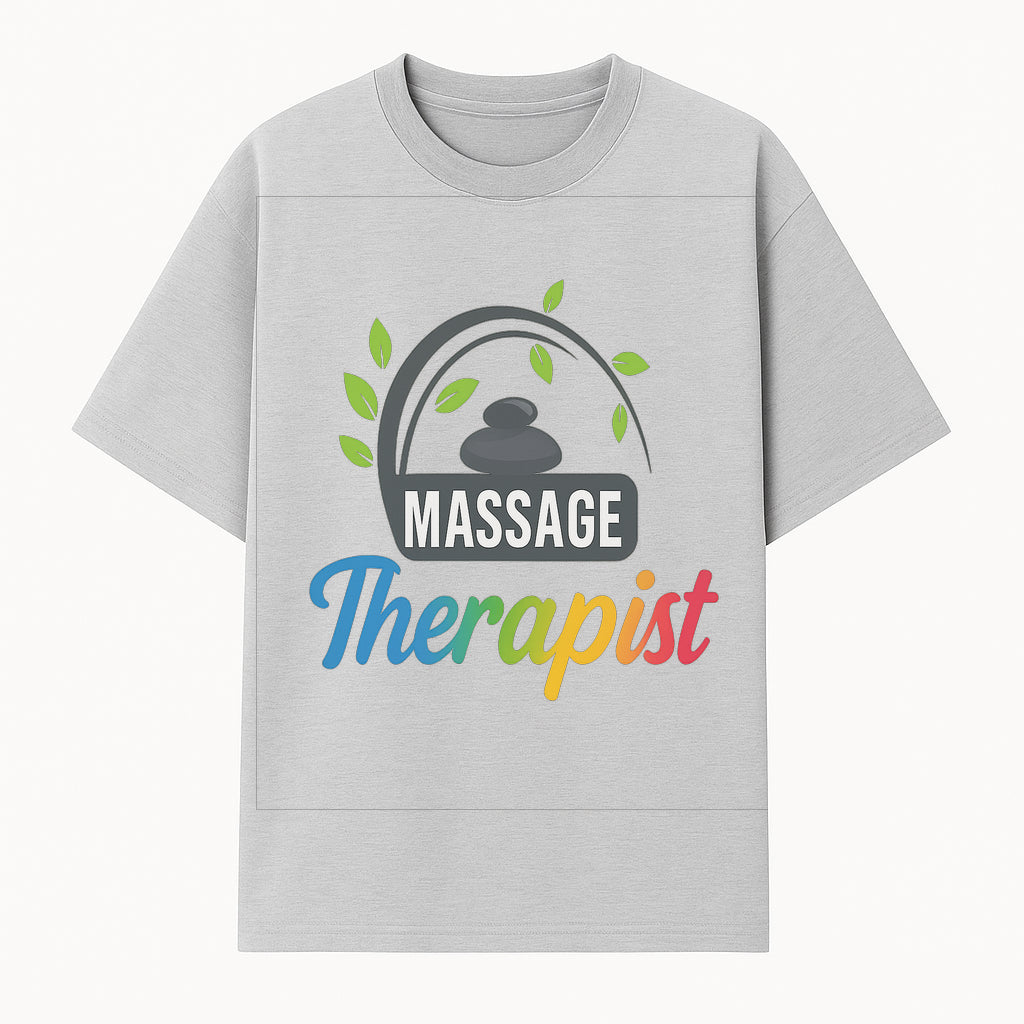 Massage Therapist Logo with Stones and Leaves | Wellness Spa Design for Therapists | Relaxation and Healing Services Brand - T-shirt 1758350858736.jpg