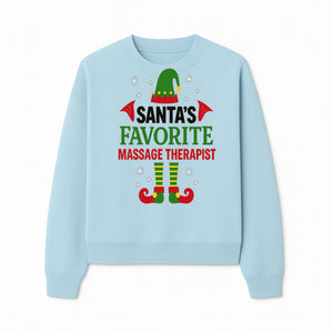 Santa's Favorite Massage Therapist Christmas Gift T-Shirt, Funny Holiday Apparel for Massage Therapists and Elves - Sweatshirt 1758350858870.jpg