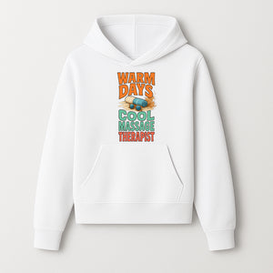 Warm Days Cool Massage Therapist T-Shirt | Relaxation Beach Vibes | Gift for Massage Professionals and Spa Lovers - Hoodie 1758350859008.jpg