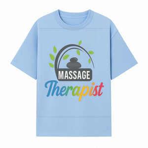 Massage Therapist Logo with Stones and Leaves | Wellness Spa Design for Therapists | Relaxation and Healing Services Brand - T-shirt 1758350859415.jpg