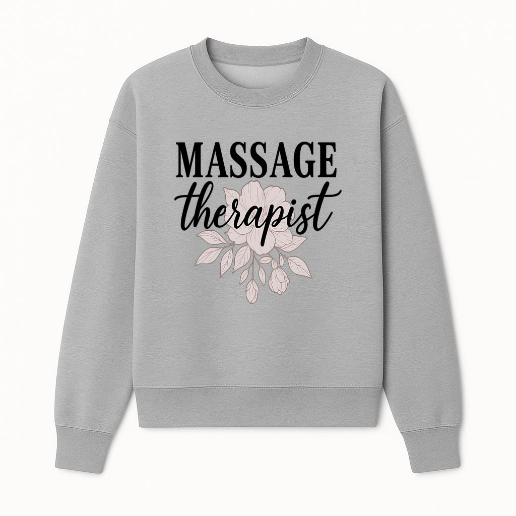 Massage Therapist Floral Sign | Relaxation Decor | Wellness Spa Art | Gift for Massage Professionals | Home or Office Wall Art - Sweatshirt 1758350859519.jpg