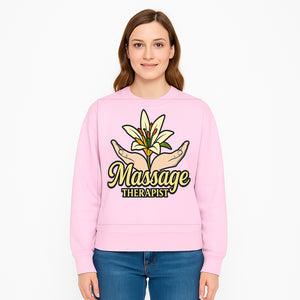 Massage Therapist Floral Design T-Shirt, Relaxation Gift for Healers, Spa Workers, Wellness Professionals, Unique Therapy Apparel - Sweatshirt 1758350859638.jpg