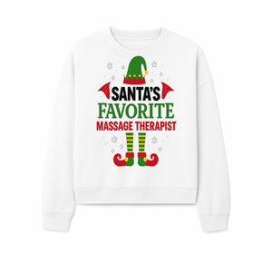 Santa's Favorite Massage Therapist Christmas Gift T-Shirt, Funny Holiday Apparel for Massage Therapists and Elves - Sweatshirt 1758350859642.jpg