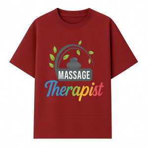 Massage Therapist Logo with Stones and Leaves | Wellness Spa Design for Therapists | Relaxation and Healing Services Brand - T-shirt 1758350859674.jpg