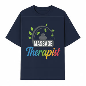 Massage Therapist Logo with Stones and Leaves | Wellness Spa Design for Therapists | Relaxation and Healing Services Brand - T-shirt 1758350859810.jpg