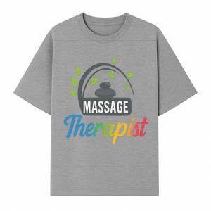 Massage Therapist Logo with Stones and Leaves | Wellness Spa Design for Therapists | Relaxation and Healing Services Brand - T-shirt 1758350860052.jpg