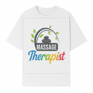 Massage Therapist Logo with Stones and Leaves | Wellness Spa Design for Therapists | Relaxation and Healing Services Brand - T-shirt 1758350860208.jpg