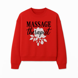 Massage Therapist Floral Sign | Relaxation Decor | Wellness Spa Art | Gift for Massage Professionals | Home or Office Wall Art - Sweatshirt 1758350860643.jpg
