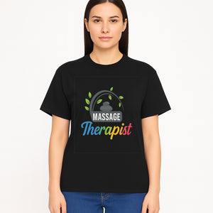 Massage Therapist Logo with Stones and Leaves | Wellness Spa Design for Therapists | Relaxation and Healing Services Brand - T-shirt 1758350861504.jpg