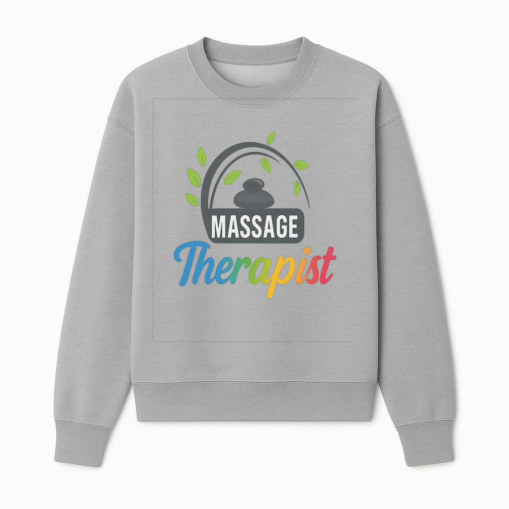 Massage Therapist Logo with Stones and Leaves | Wellness Spa Design for Therapists | Relaxation and Healing Services Brand - Sweatshirt 1758350861638.jpg