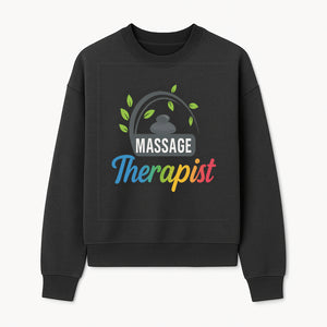 Massage Therapist Logo with Stones and Leaves | Wellness Spa Design for Therapists | Relaxation and Healing Services Brand - Sweatshirt 1758350861901.jpg