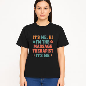Massage Therapist I'm Here Sign | Fun Practicing Massage Therapy Decor | Cute Home Office Wall Art - T-shirt 1758350862542.jpg