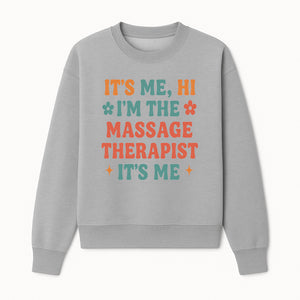 Massage Therapist I'm Here Sign | Fun Practicing Massage Therapy Decor | Cute Home Office Wall Art - Sweatshirt 1758350862671.jpg