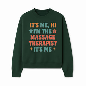 Massage Therapist I'm Here Sign | Fun Practicing Massage Therapy Decor | Cute Home Office Wall Art - Sweatshirt 1758350863103.jpg