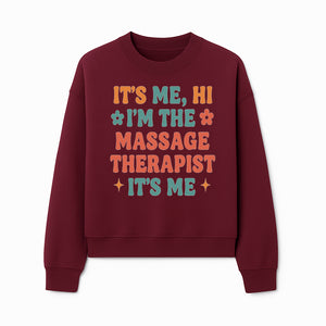 Massage Therapist I'm Here Sign | Fun Practicing Massage Therapy Decor | Cute Home Office Wall Art - Sweatshirt 1758350863662.jpg