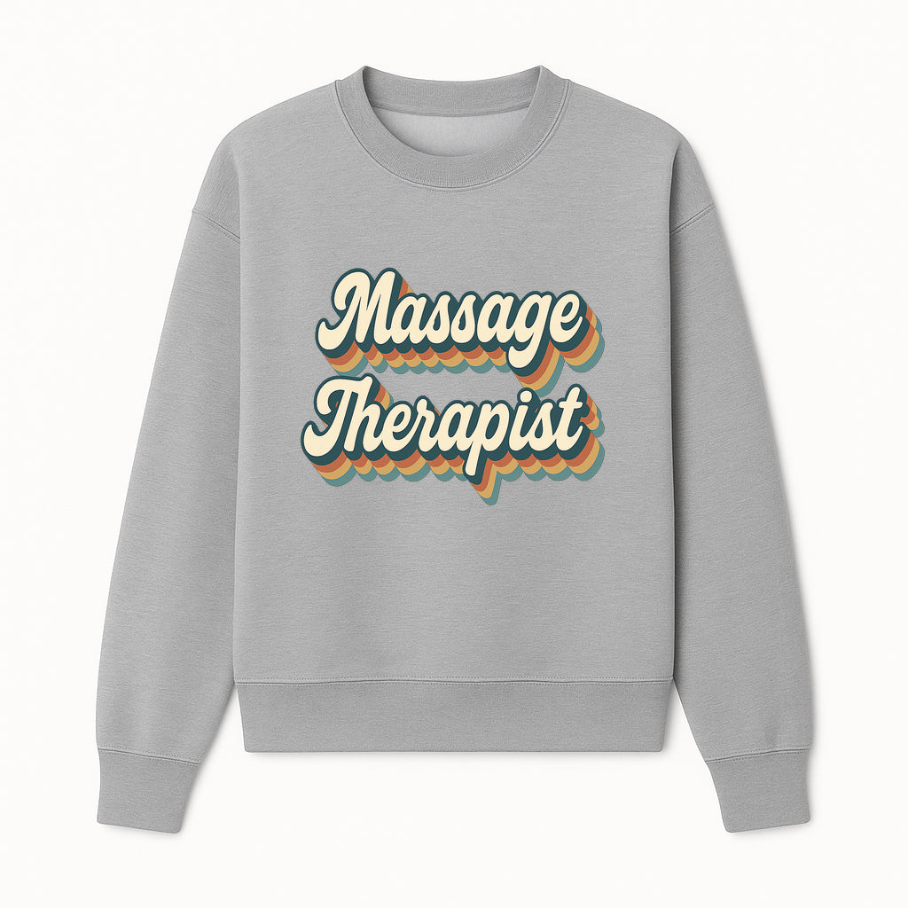 Vintage Massage Therapist Typography Wall Art - Retro Home Decor for Spa, Wellness Center, or Personal Use - Sweatshirt 1758350863929.jpg