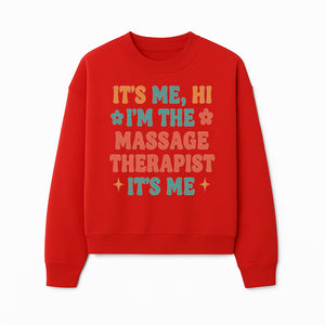 Massage Therapist I'm Here Sign | Fun Practicing Massage Therapy Decor | Cute Home Office Wall Art - Sweatshirt 1758350863930.jpg