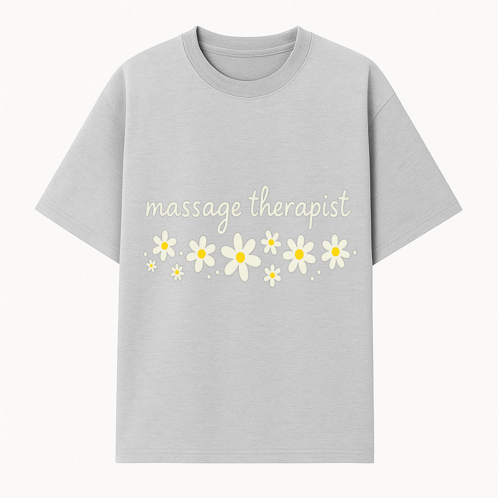 Massage Therapist Wall Art Decor with Floral Design - Calming Green Aesthetic for Spa, Wellness, and Relaxation Spaces - T-shirt 1758350864244.jpg