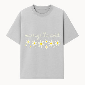 Massage Therapist Wall Art Decor with Floral Design - Calming Green Aesthetic for Spa, Wellness, and Relaxation Spaces - T-shirt 1758350864244.jpg