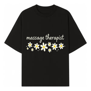 Massage Therapist Wall Art Decor with Floral Design - Calming Green Aesthetic for Spa, Wellness, and Relaxation Spaces - T-shirt 1758350864366.jpg