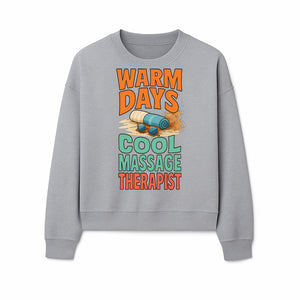 Warm Days Cool Massage Therapist T-Shirt | Relaxation Beach Vibes | Gift for Massage Professionals and Spa Lovers - Sweatshirt 1758350864658.jpg