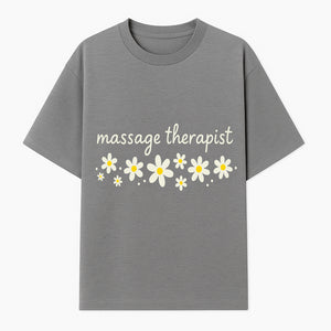 Massage Therapist Wall Art Decor with Floral Design - Calming Green Aesthetic for Spa, Wellness, and Relaxation Spaces - T-shirt 1758350864834.jpg