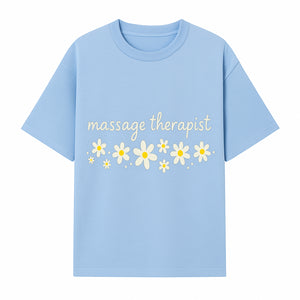 Massage Therapist Wall Art Decor with Floral Design - Calming Green Aesthetic for Spa, Wellness, and Relaxation Spaces - T-shirt 1758350864970.jpg