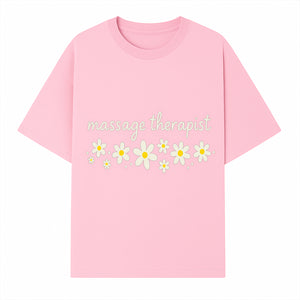 Massage Therapist Wall Art Decor with Floral Design - Calming Green Aesthetic for Spa, Wellness, and Relaxation Spaces - T-shirt 1758350865092.jpg