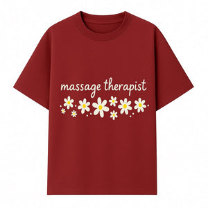 Massage Therapist Wall Art Decor with Floral Design - Calming Green Aesthetic for Spa, Wellness, and Relaxation Spaces - T-shirt 1758350865217.jpg