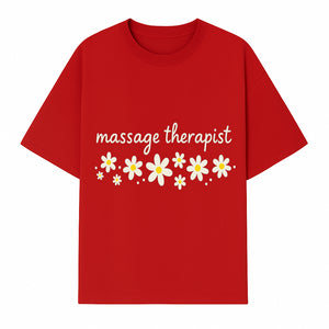 Massage Therapist Wall Art Decor with Floral Design - Calming Green Aesthetic for Spa, Wellness, and Relaxation Spaces - T-shirt 1758350865468.jpg