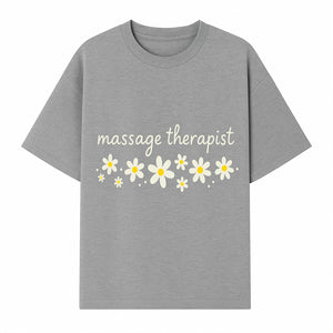Massage Therapist Wall Art Decor with Floral Design - Calming Green Aesthetic for Spa, Wellness, and Relaxation Spaces - T-shirt 1758350865590.jpg