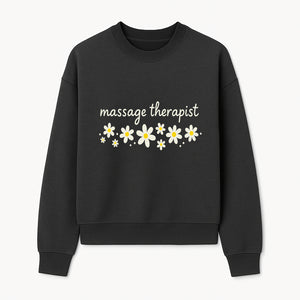 Massage Therapist Wall Art Decor with Floral Design - Calming Green Aesthetic for Spa, Wellness, and Relaxation Spaces - Sweatshirt 1758350867395.jpg