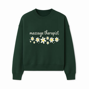 Massage Therapist Wall Art Decor with Floral Design - Calming Green Aesthetic for Spa, Wellness, and Relaxation Spaces - Sweatshirt 1758350867516.jpg