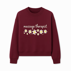 Massage Therapist Wall Art Decor with Floral Design - Calming Green Aesthetic for Spa, Wellness, and Relaxation Spaces - Sweatshirt 1758350868002.jpg