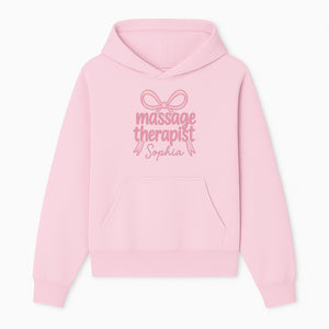 Personalized Massage Therapist Sign - Custom Name Neon Pink Decor for Home Spa or Office - Stylish Gift for Massage Therapists - Hoodie 1758350870389.jpg