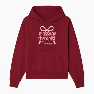 Personalized Massage Therapist Sign - Custom Name Neon Pink Decor for Home Spa or Office - Stylish Gift for Massage Therapists - Hoodie 1758350870524.jpg
